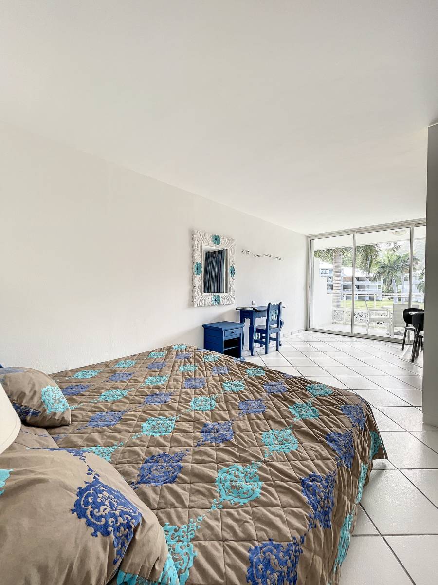Studio with garden view with shower