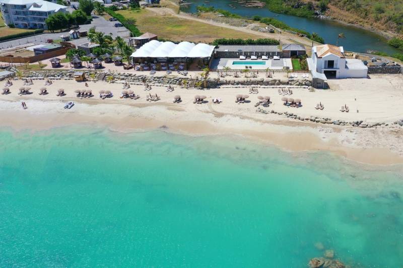 Restaurant by the sea in the Caribbean