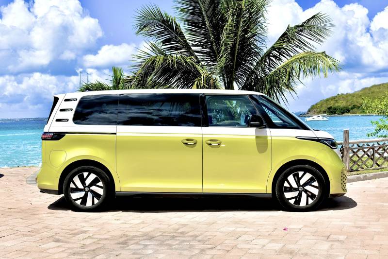 Rent a Volkswagen ID. Buzz in Saint Martin – Electric Van from L’Anse Marcel Beach Resort