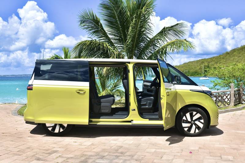 Rent a Volkswagen ID. Buzz in Saint Martin – Electric Van from L’Anse Marcel Beach Resort